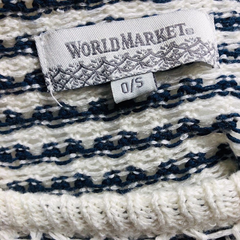 World Market Sweater Knit Pancho Style One Size - Picture 8 of 8